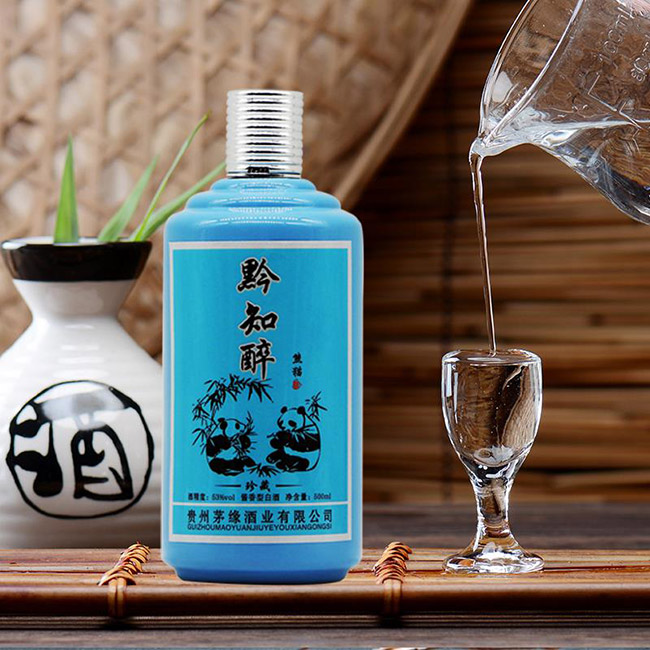 黔知醉熊貓酒珍藏53°500ml醬香型白酒