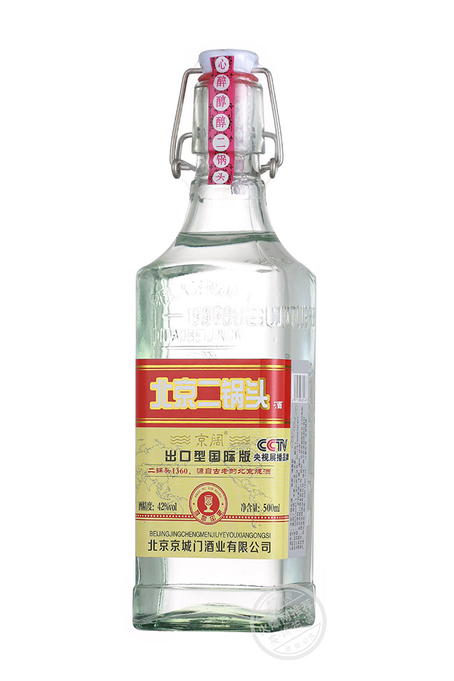 京闊北京二鍋頭酒出口型國際版紅 清香型白酒【42° 500ml】