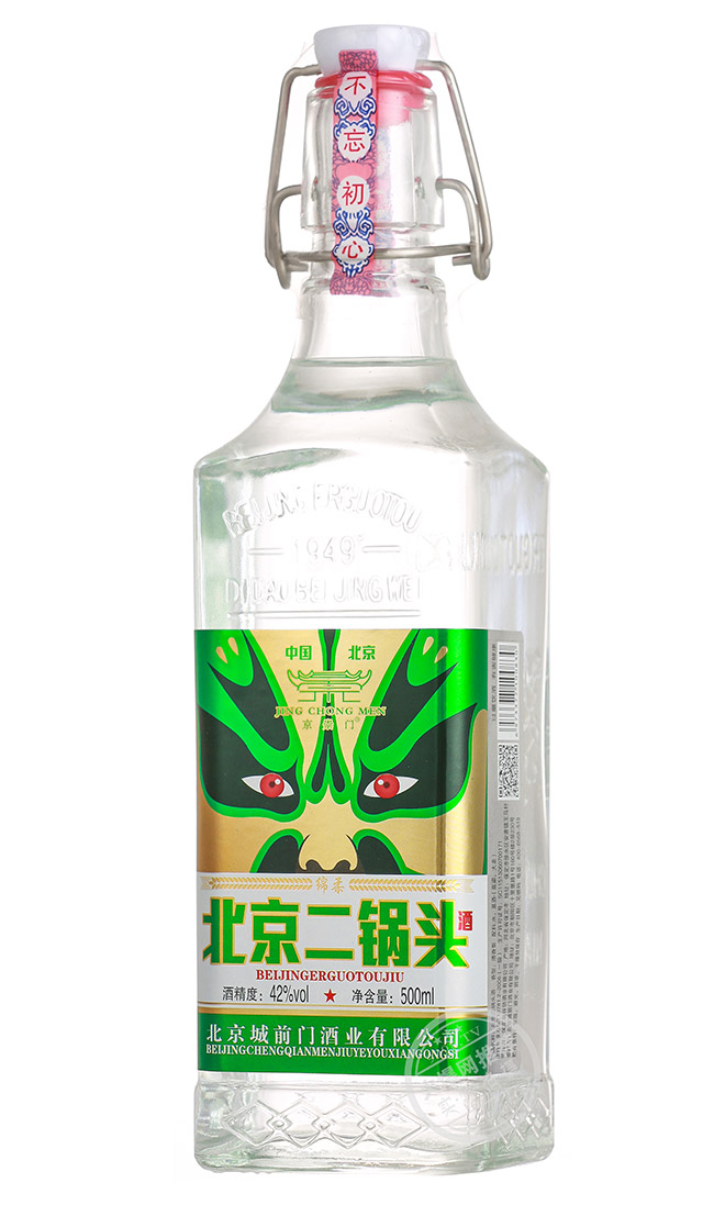 京崇門北京二鍋頭酒綿柔·綠標 清香型白酒【42° 500ml】